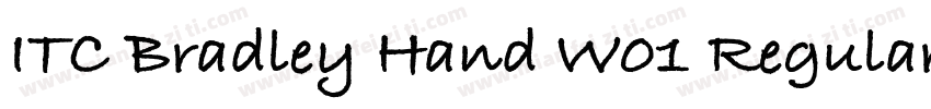 ITC Bradley Hand W01 Regular字体转换